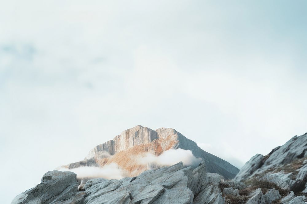 Mountain nature sky outdoors. AI generated Image by rawpixel.