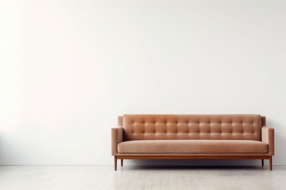 Brown leather sofa. AI generated Image by rawpixel.