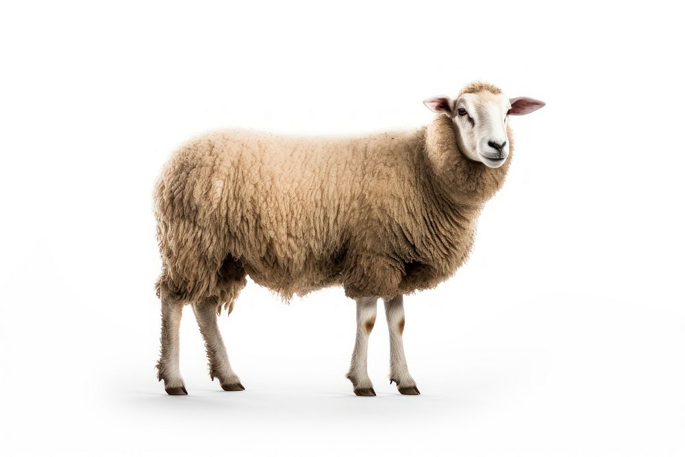 Sheep grazing livestock animal mammal. AI generated Image by rawpixel.