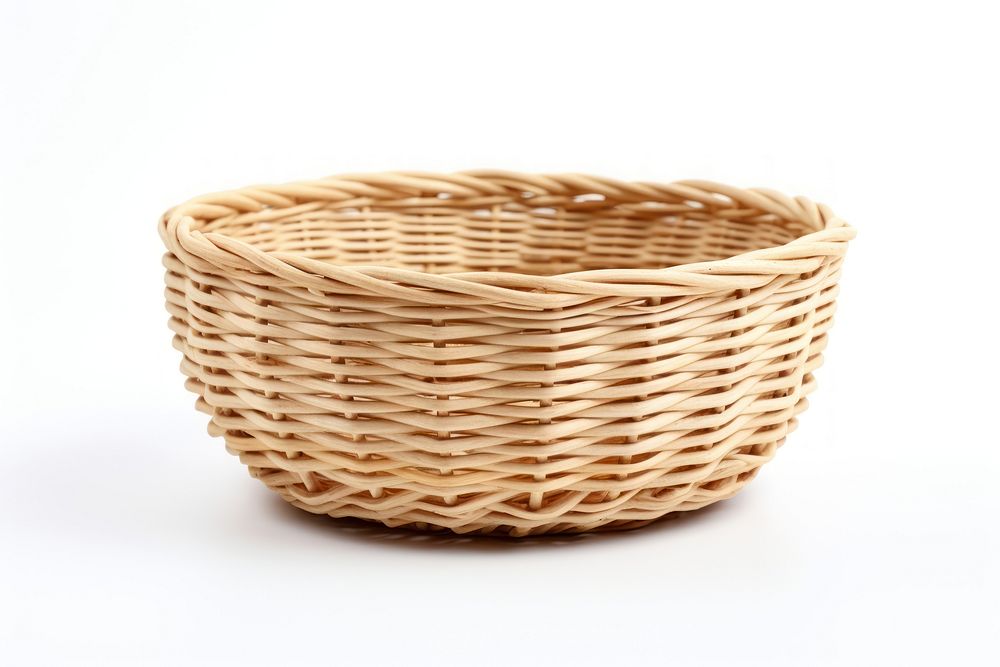 Woven basket container furniture. AI generated Image by rawpixel.