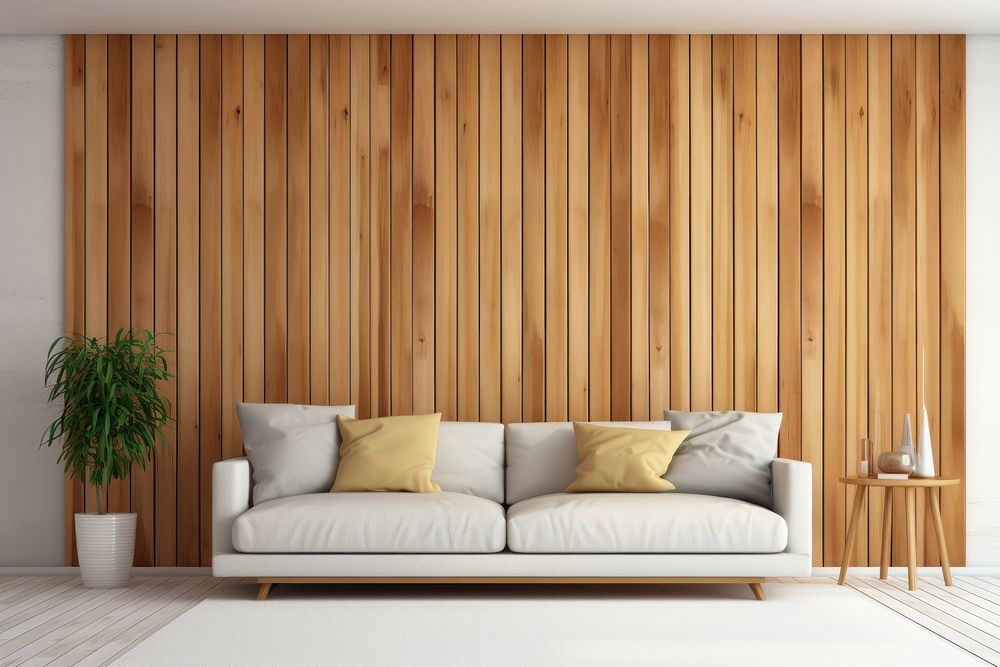 Wooden battens wallpaper backgrounds furniture architecture. AI generated Image by rawpixel.