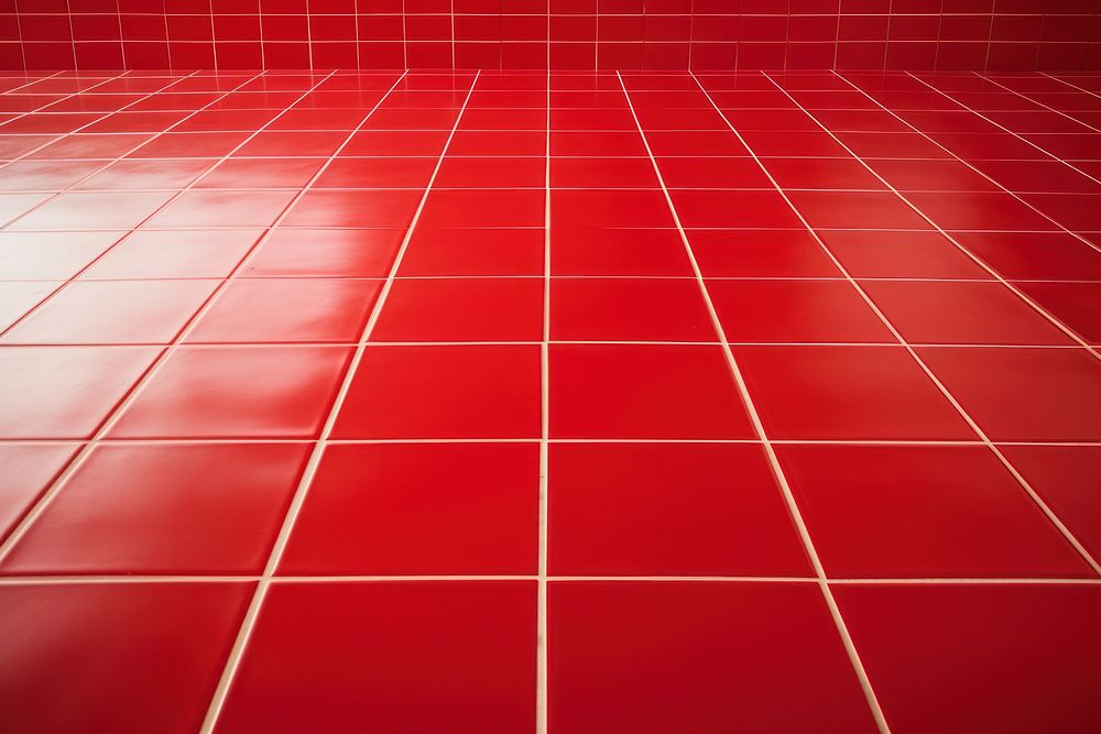 Tiled floor backgrounds flooring red. AI generated Image by rawpixel.