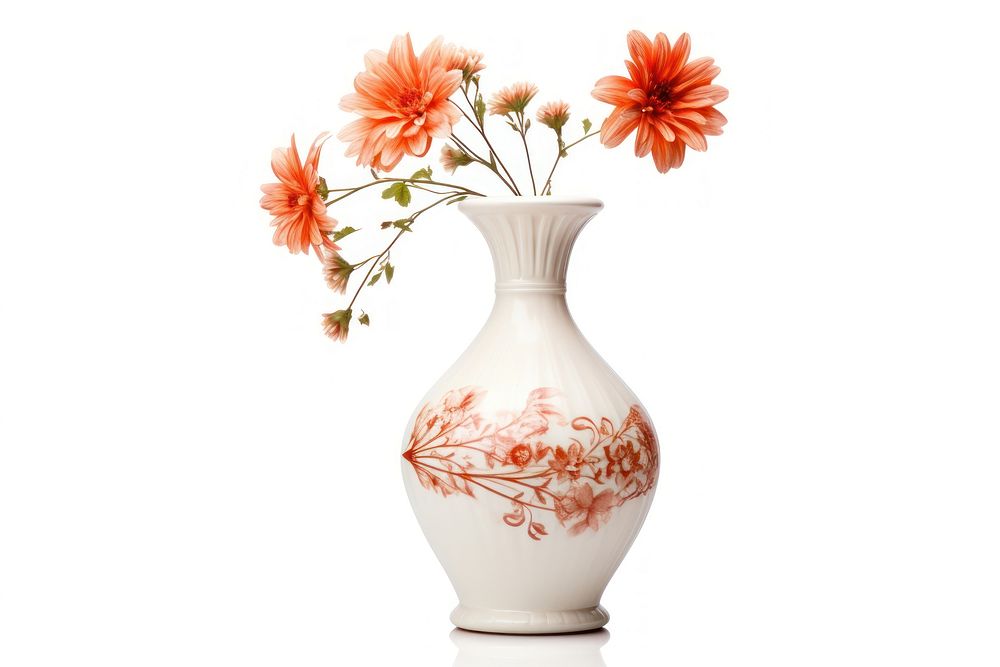Vase porcelain flower plant. AI generated Image by rawpixel.