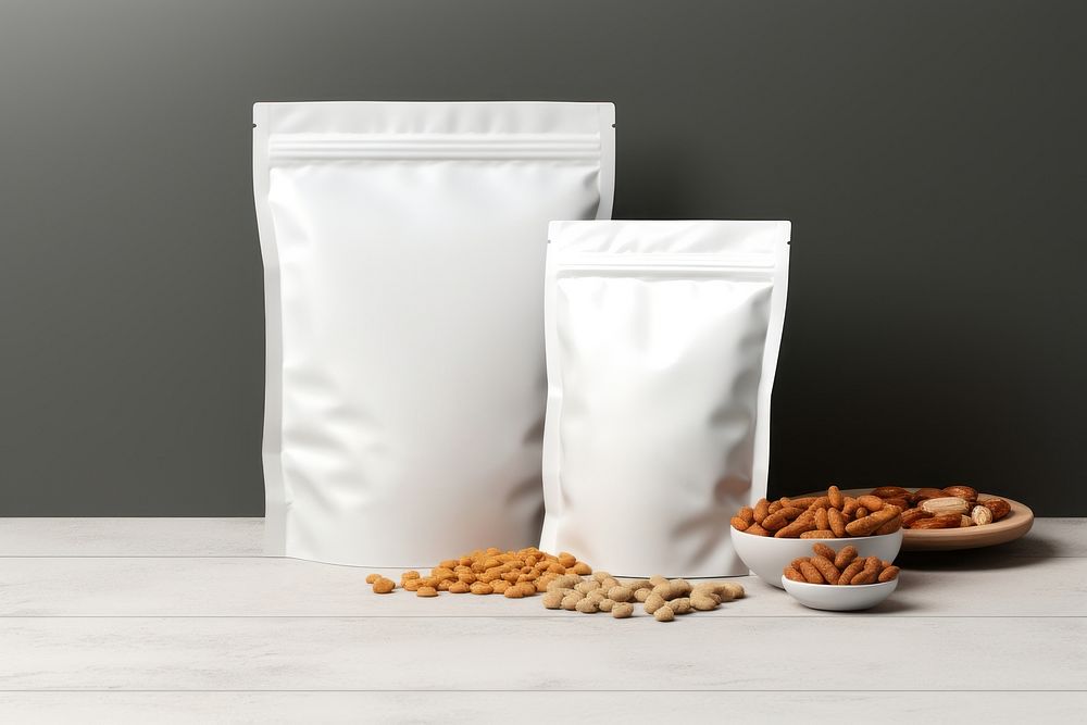Pet food package set almond seed nut. AI generated Image by rawpixel.