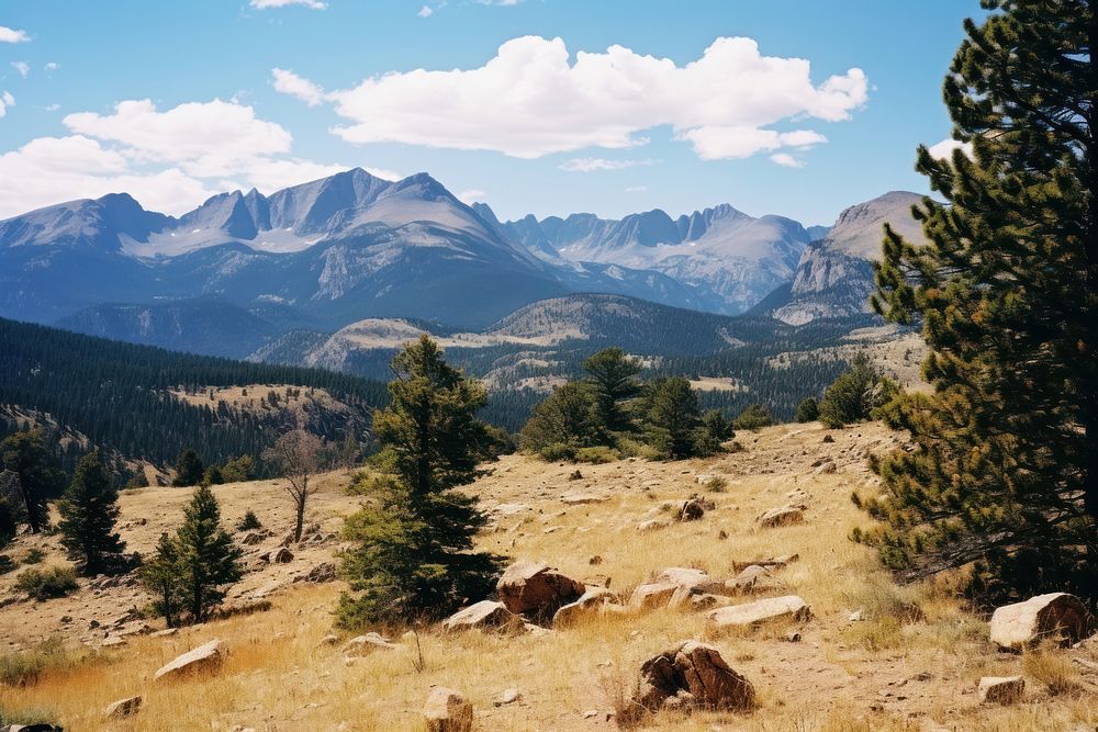 Rocky mountain national wilderness landscape outdoors. AI generated Image by rawpixel.
