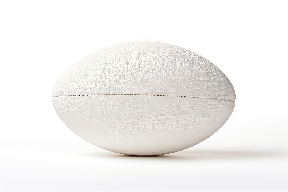 White Rugby Ball ball rugby white background. 