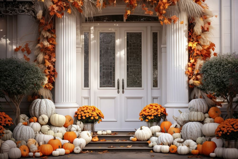 Pumpkin architecture decoration vegetable. 