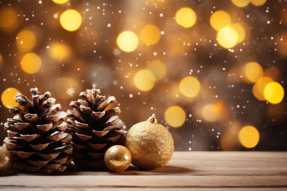 Christmas setup backgrounds yellow plant. AI generated Image by rawpixel.