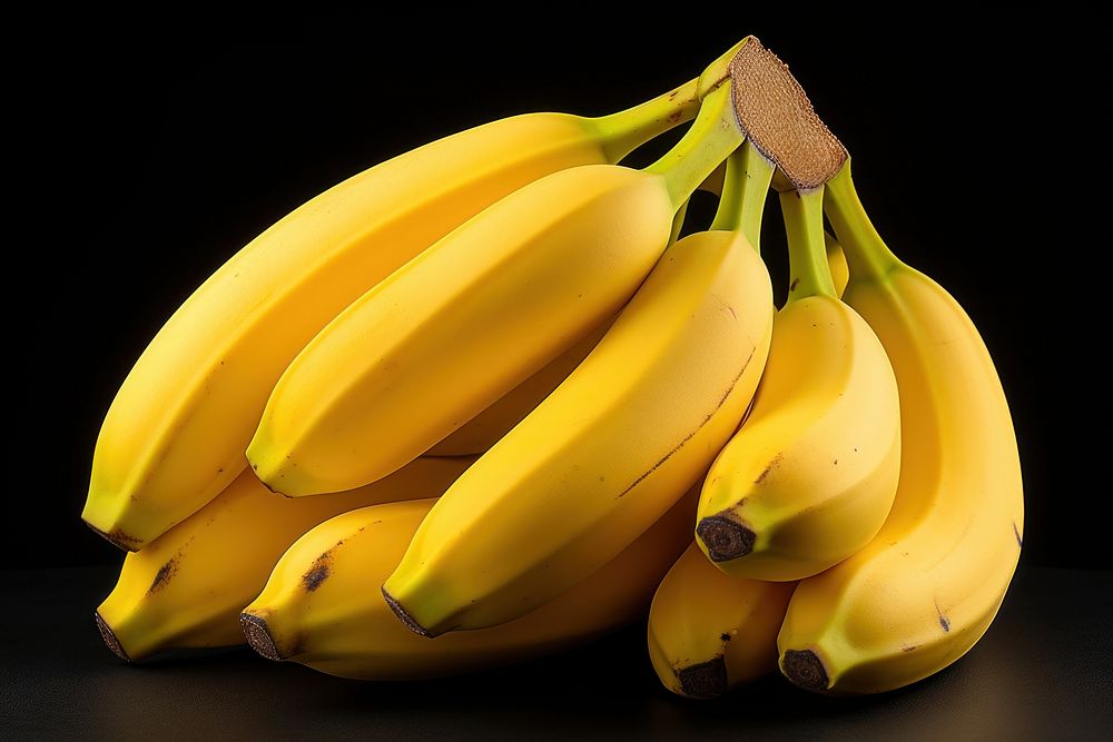 Banana bunch yellow fruit plant. AI generated Image by rawpixel.