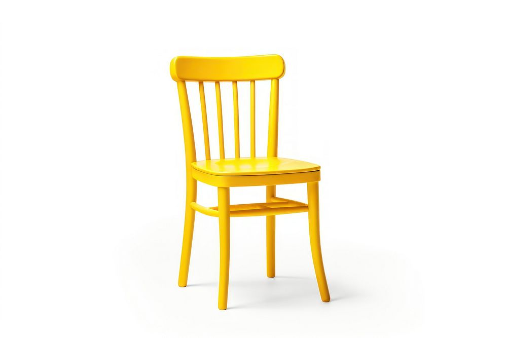 Vintage yellow wooden chair furniture absence. AI generated Image by rawpixel.