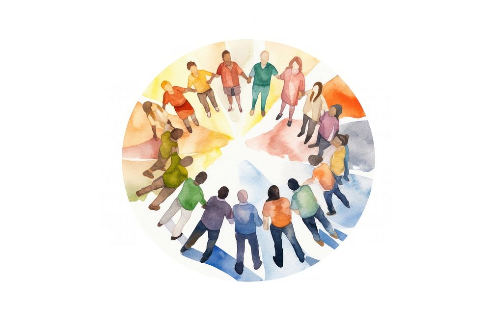 Circle people adult togetherness. AI generated Image by rawpixel.