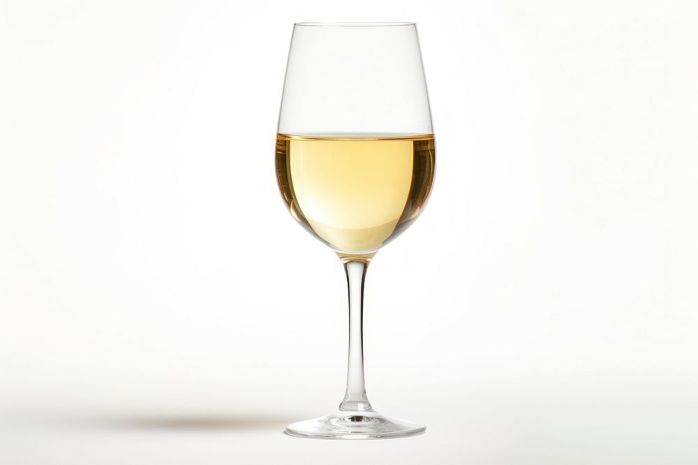 Wine glass bottle drink white background. AI generated Image by rawpixel.