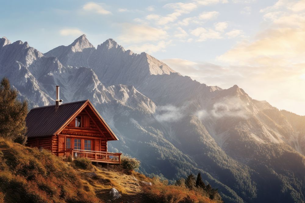 Outdoors house architecture mountain. AI generated Image by rawpixel.