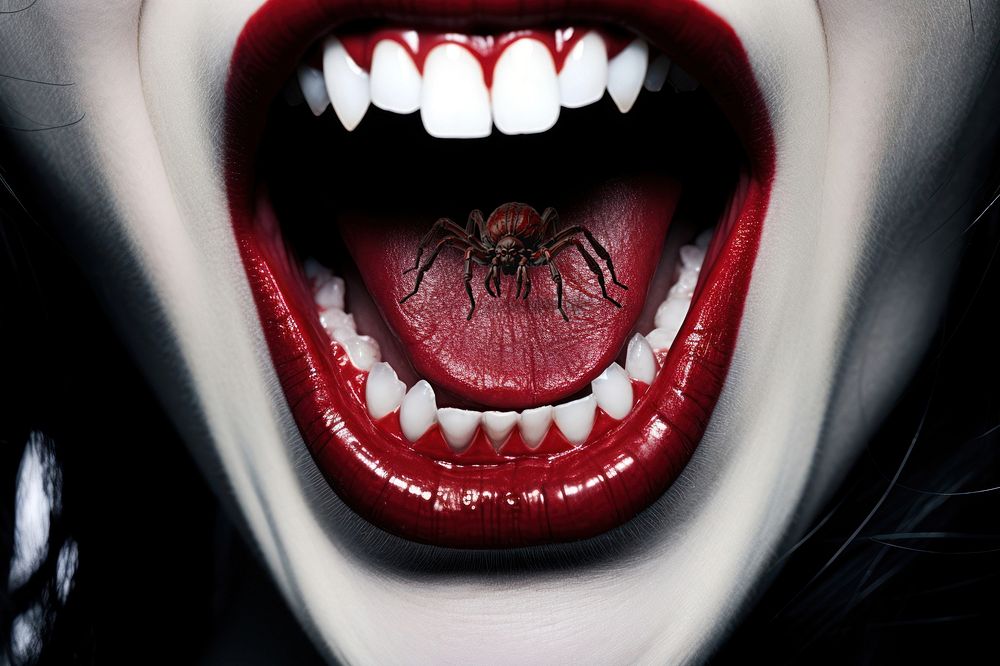 Vampire mouth spooky Halloween remix