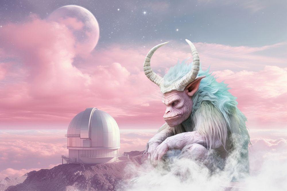 Pastel monster in dream land fantasy remix