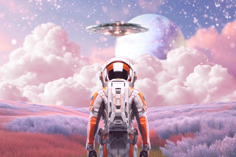 Space astronaut surreal remix