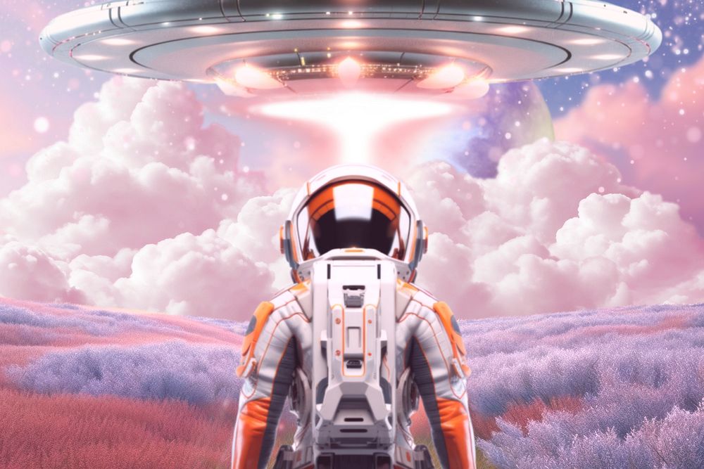 UFO & astronaut surreal remix