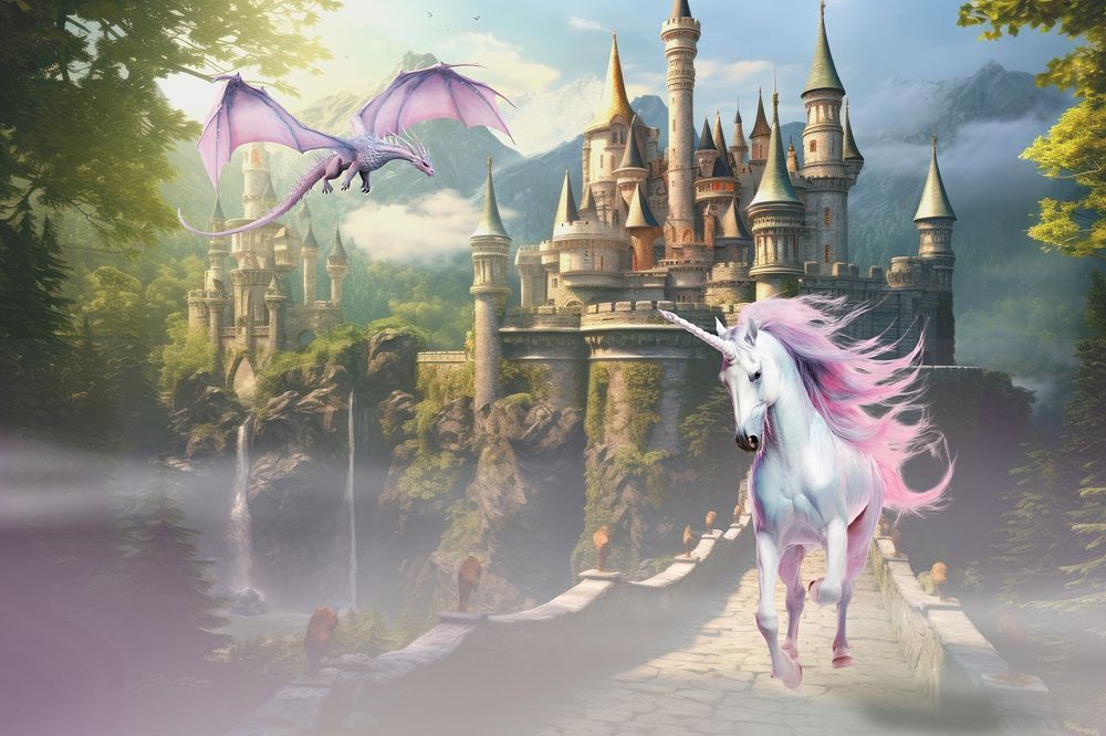 Fairy tale castle fantasy remix
