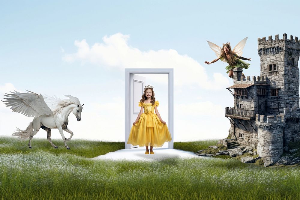 Princess in fairy tale fantasy remix
