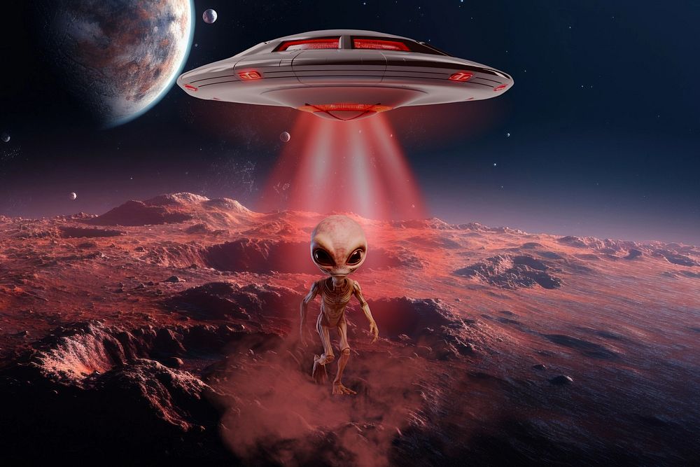 Alien spaceship UFO fantasy remix