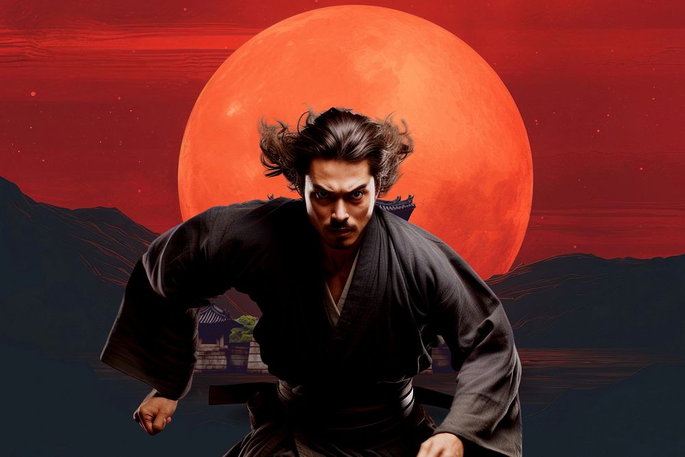 Asian samurai warrior fantasy remix