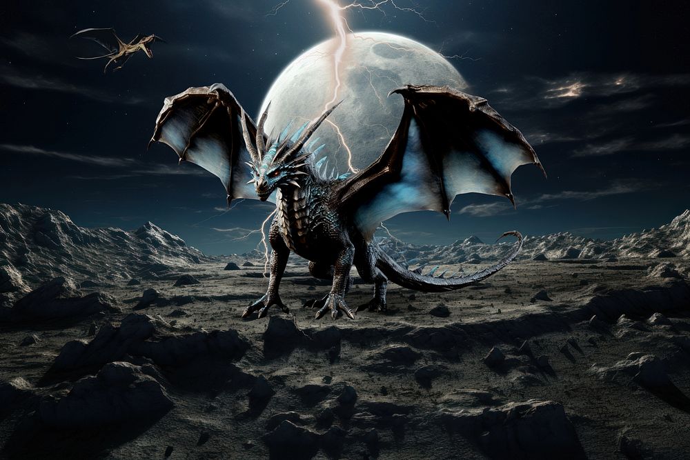 Blue dragon & lightning fantasy remix