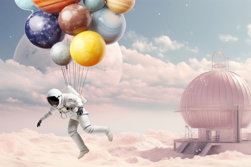 Astronaut pink sky surreal remix