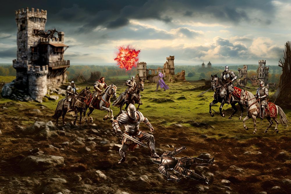 Medieval knight war fantasy remix