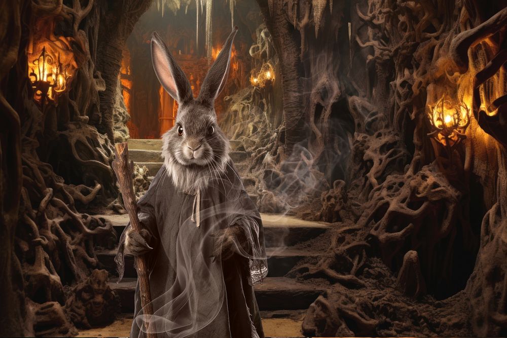 Bunny elder wizard fantasy remix