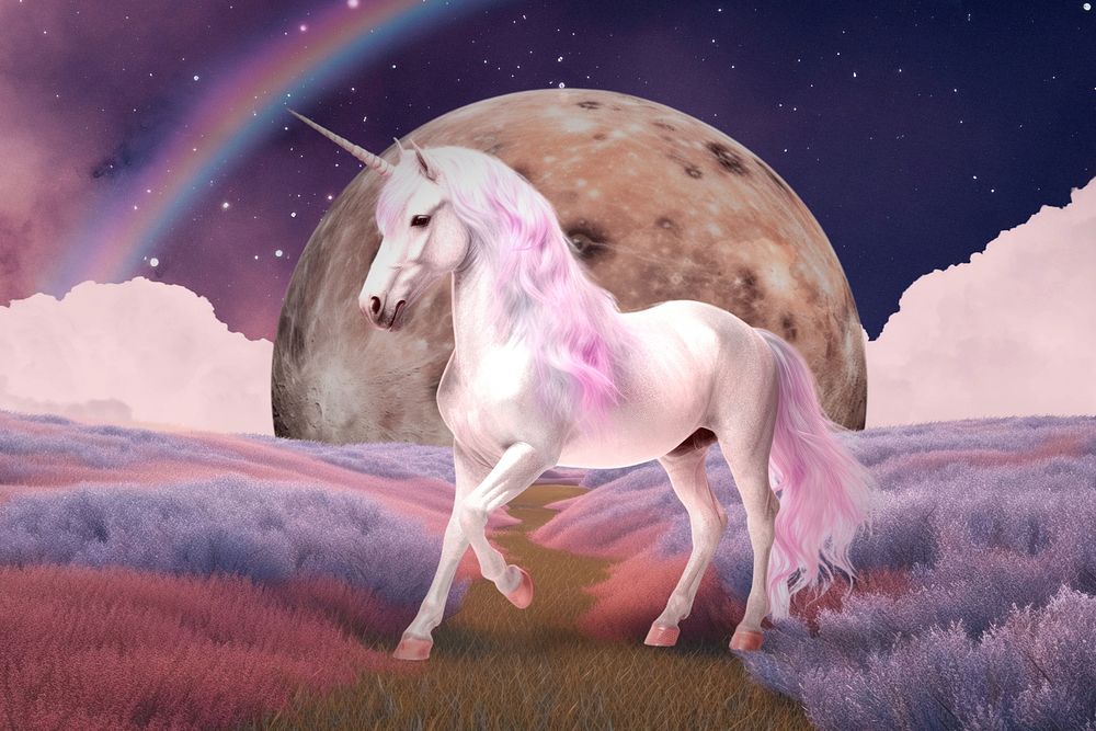 Unicorn in wonderland fantasy remix