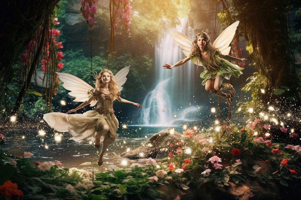 Fairies playing around fantasy remix