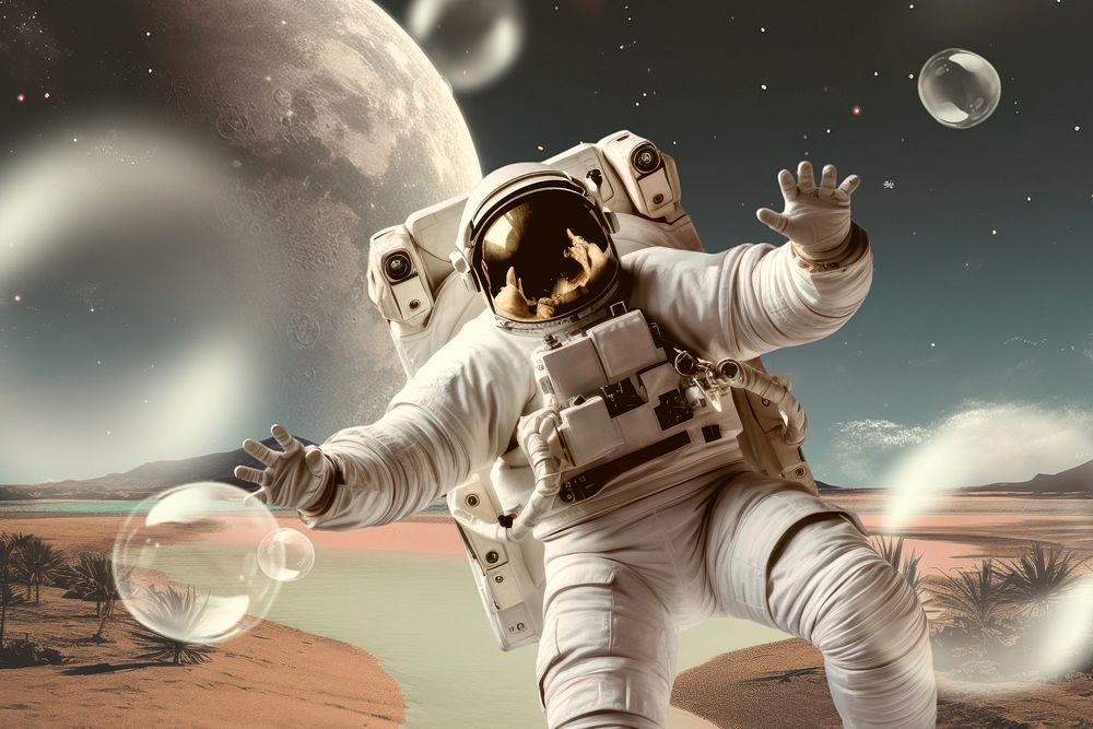 Astronaut astronomy surreal remix
