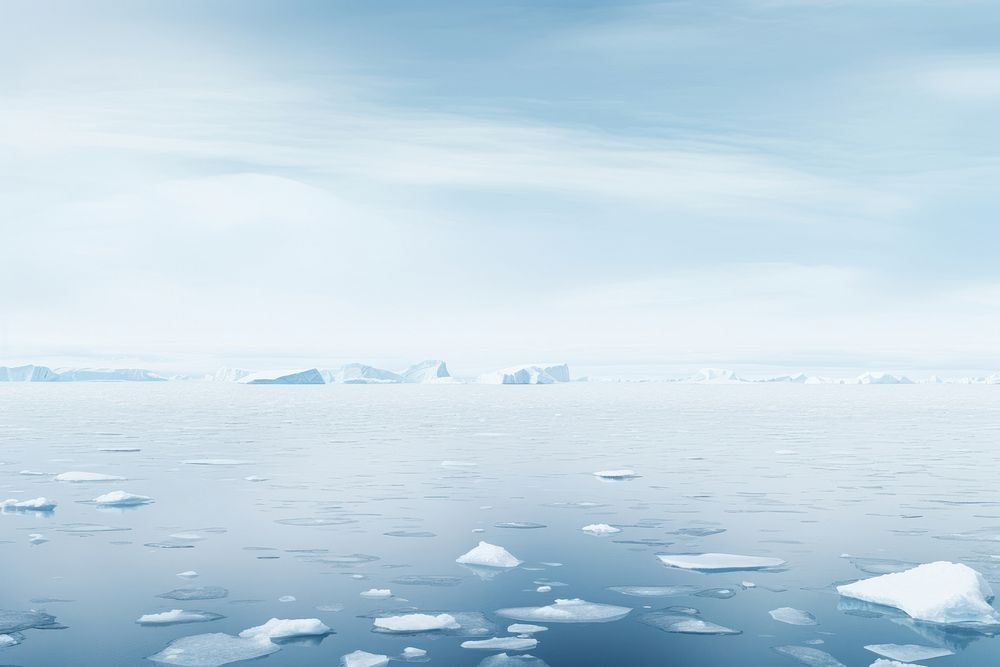 Antarctica ocean outdoors horizon glacier. AI generated Image by rawpixel.