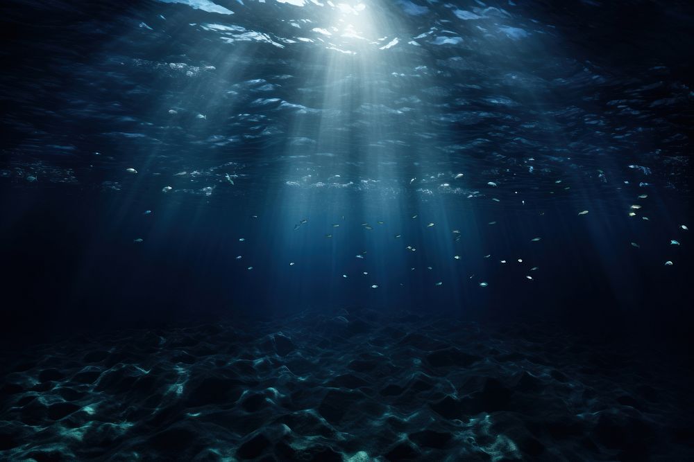 Ocean underwater backgrounds sunlight outdoors. AI generated Image by rawpixel.
