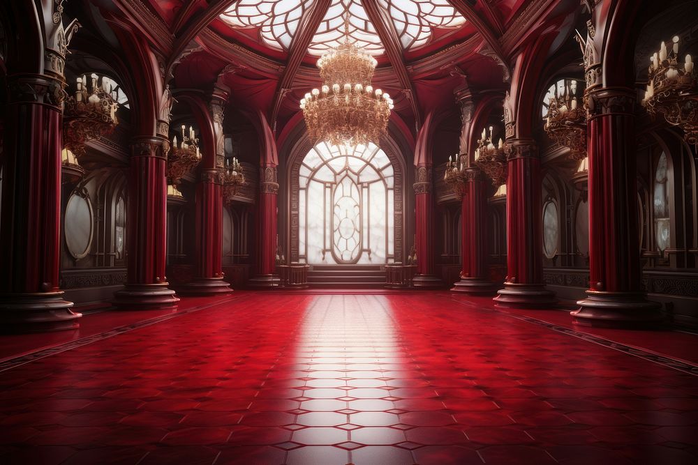 Castle hall flooring red spirituality | Premium Photo - rawpixel