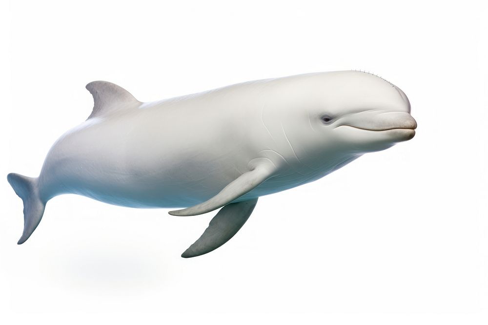Beluga whale dolphin animal mammal. AI generated Image by rawpixel.