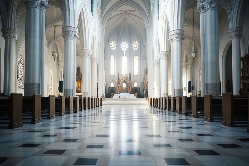 Beautiful cathedral architecture building worship.