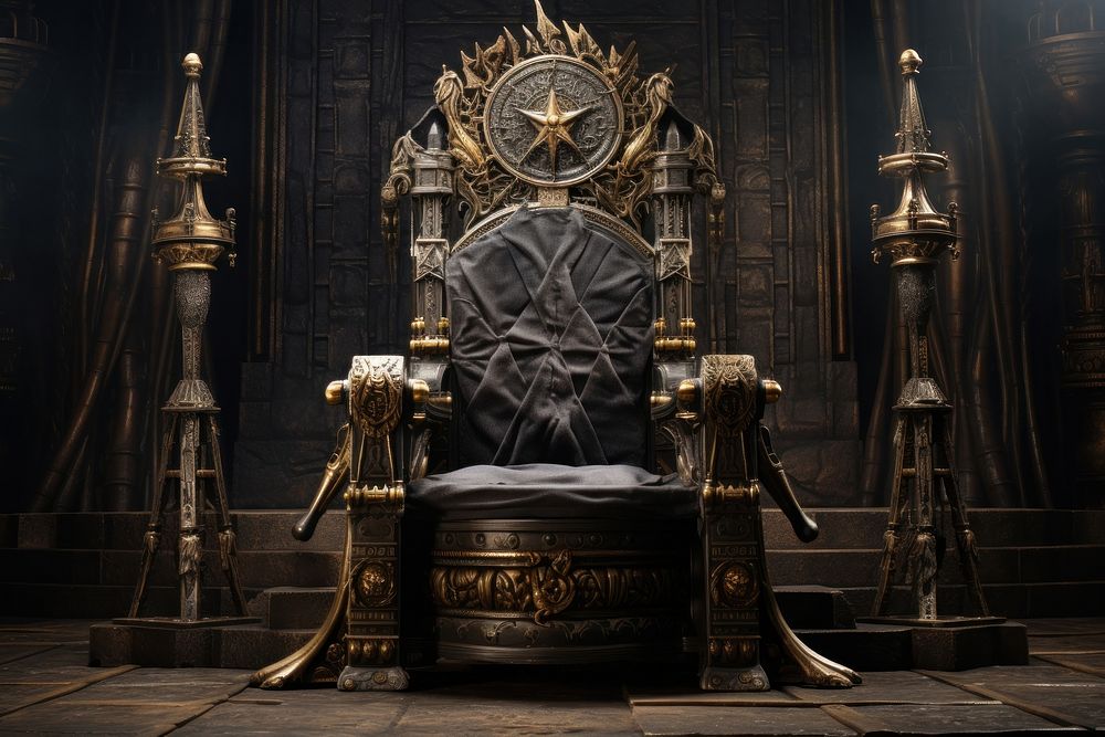 Medieval king throne furniture chair. | Premium Photo - rawpixel