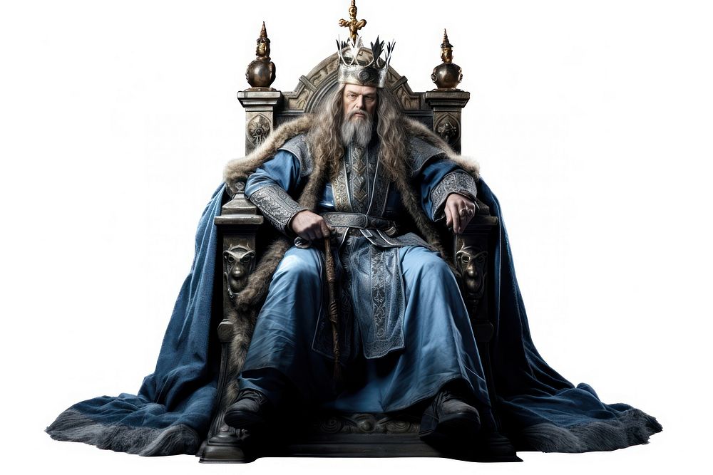 Medieval king sitting throne adult. AI generated Image by rawpixel.
