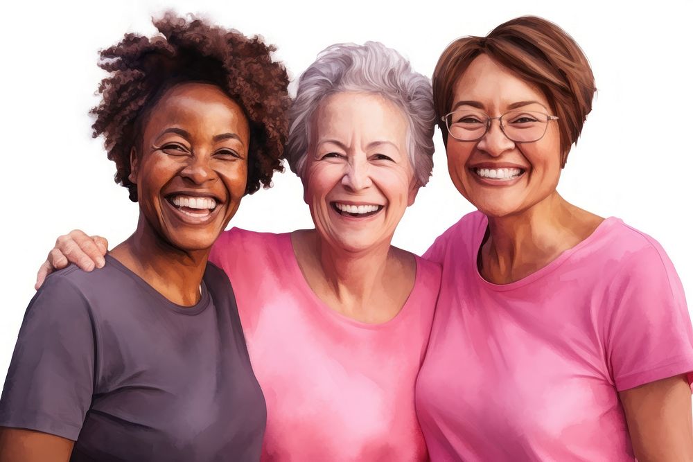 Senior diverse women smiling laughing adult smile. AI generated Image by rawpixel.