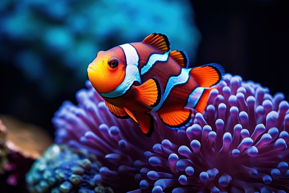 Coral nemo fish outdoors animal nature. AI generated Image by rawpixel.