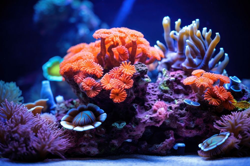 Corals underwater aquarium outdoors nature. AI generated Image by rawpixel.