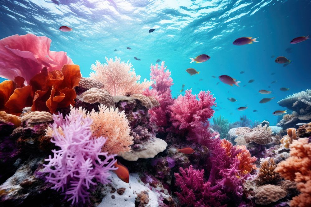 Corals underwater outdoors nature ocean. 