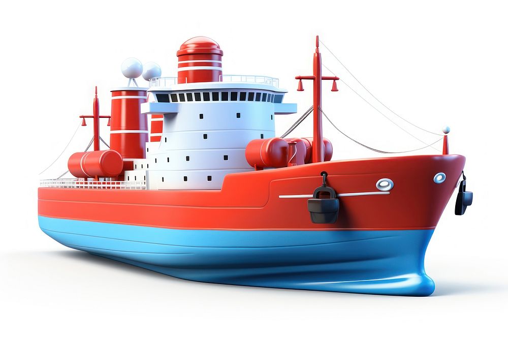 Cargo ship watercraft vehicle boat. AI generated Image by rawpixel.
