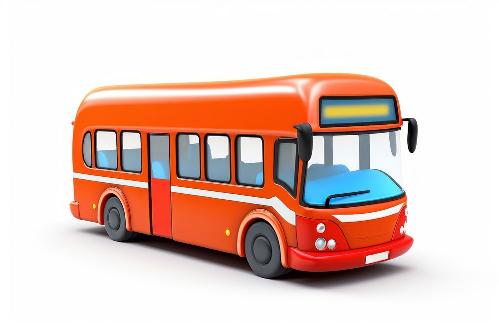 Public bus vehicle white background transportation. AI generated Image by rawpixel.