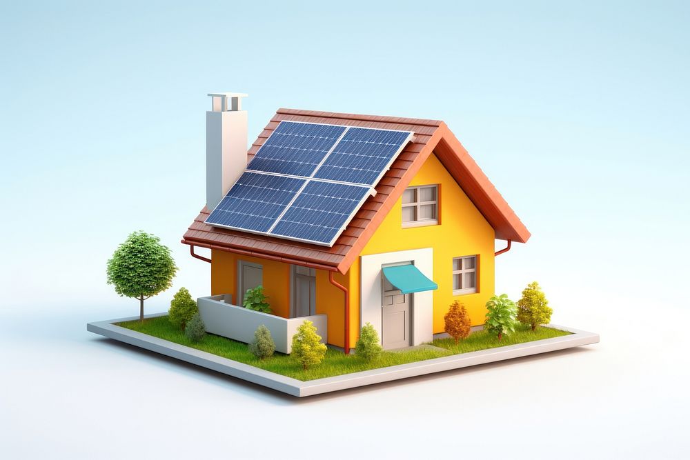 Solar panels outdoors house roof. AI generated Image by rawpixel.
