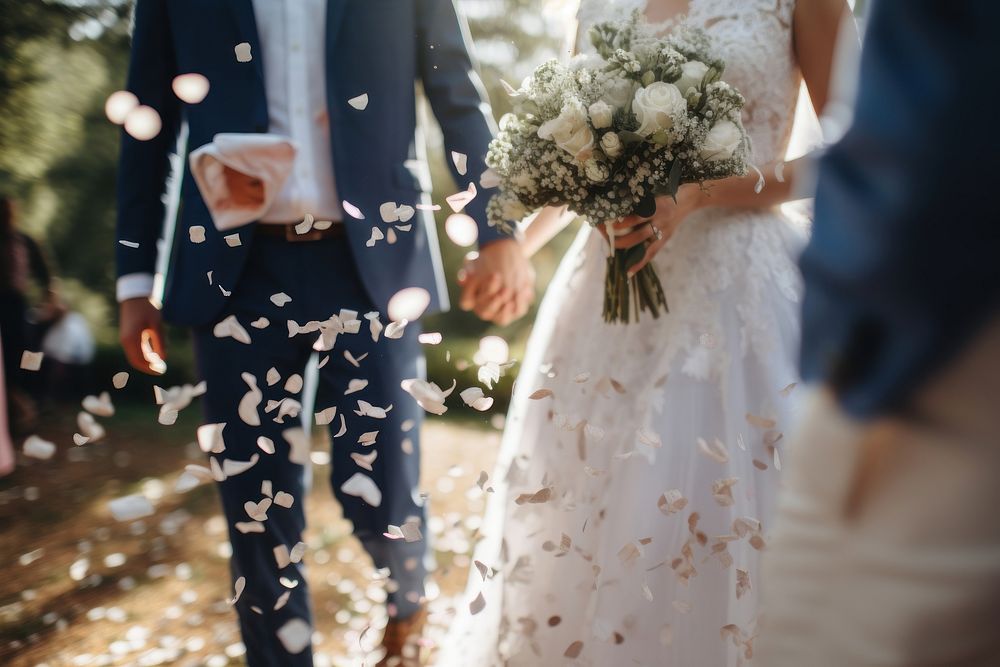 Wedding ceremony flower dress. AI generated Image by rawpixel.