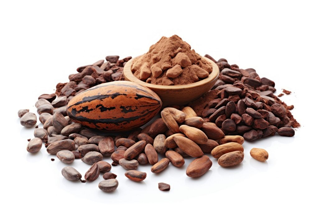 Cocoa beans ingredient dessert food. AI generated Image by rawpixel.