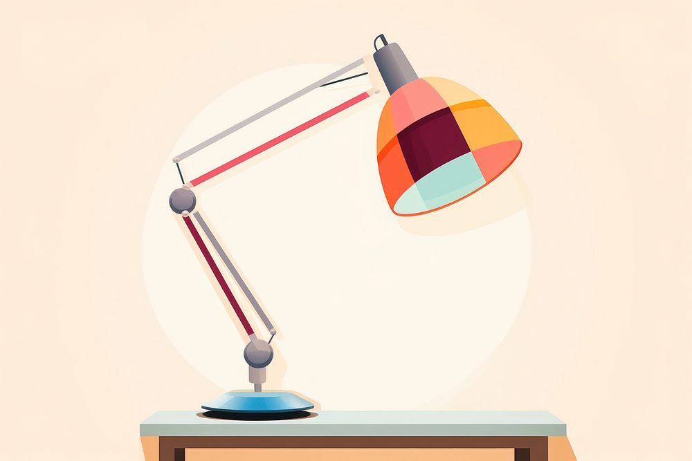 Desk lamp lampshade technology creativity. AI generated Image by rawpixel.