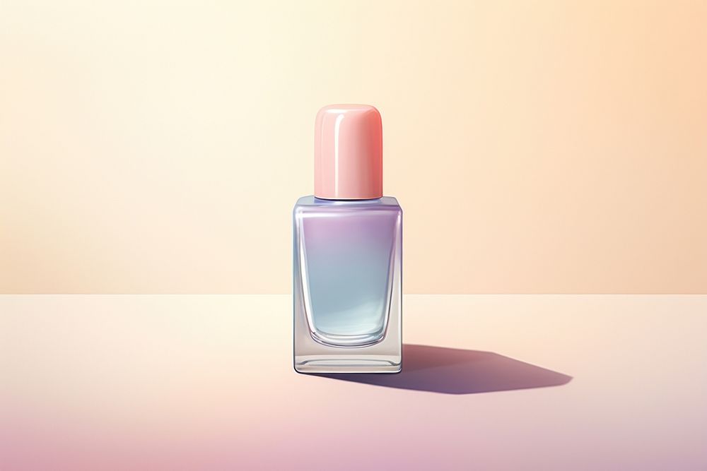 Nail polish bottle cosmetics perfume purple. 